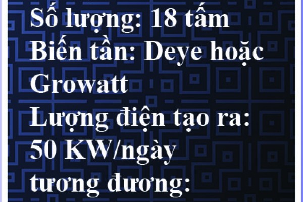 Bảng giá điện năng lượng mặt trời hệ hòa lưới bám tải 10 kw