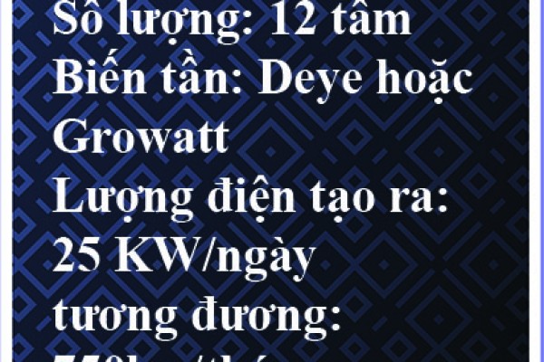 Bảng giá điện năng lượng mặt trời hệ hòa lưới bám tải 5 kw