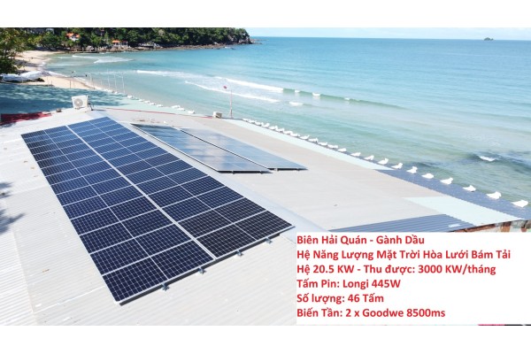 Thi công hệ 20.5 KW Điện Năng Lượng Mặt Trời tại Biên Hải Quán - Gành Dầu