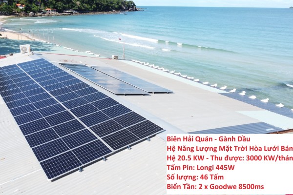 Thi công hệ 20.5 KW Điện Năng Lượng Mặt Trời tại Biên Hải Quán - Gành Dầu