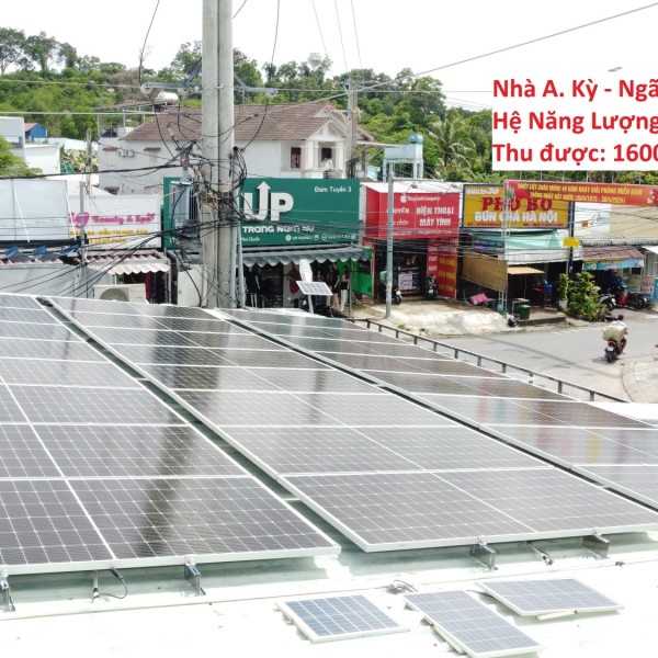 Thi công hệ 10.7 KW Điện Năng Lượng Mặt Trời tại nhà A. Kỳ - Ngã 3 Xóm Mới - Gành Dầu