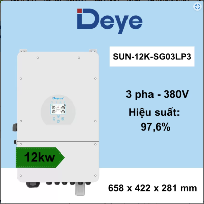 Biến tần hóa lưới Deye Sun 12KW có lưu trữ